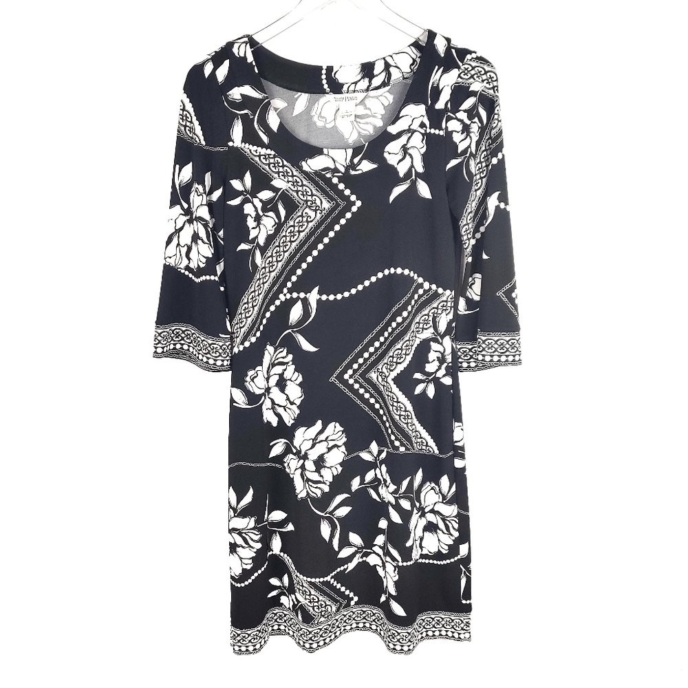 WHITE HOUSE BLACK MARKET FLORAL SHEATH DRESS